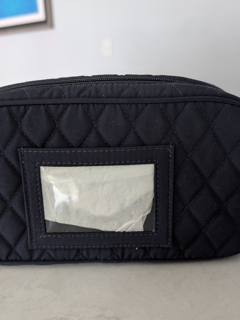 Vera Bradley Quilted Blue Cosmetic Bag